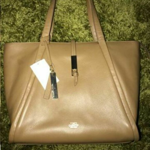 VINCE CAMUTO LEILA MEDIUM LEATHER TOTE BAG